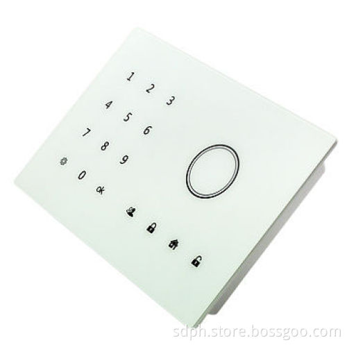 Smart touch alarm system with Touch keypad, enable to arm/disarm/home mode/direct via keypad